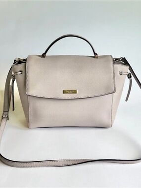 Kate Spade Grey Crossgrain Leather Handbag Shoulder Bag Tote